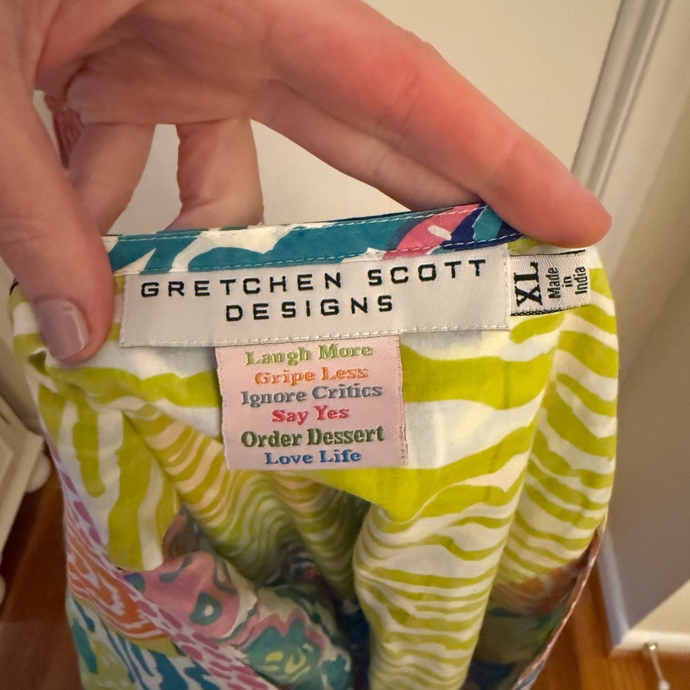 Gretchen Scott Designs Multicolor Fish Patterned Top - Picture 2 of 7
